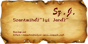 Szentmihályi Jenő névjegykártya
